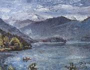 Lovis Corinth Walchensee, blaue Landschaft Spain oil painting artist